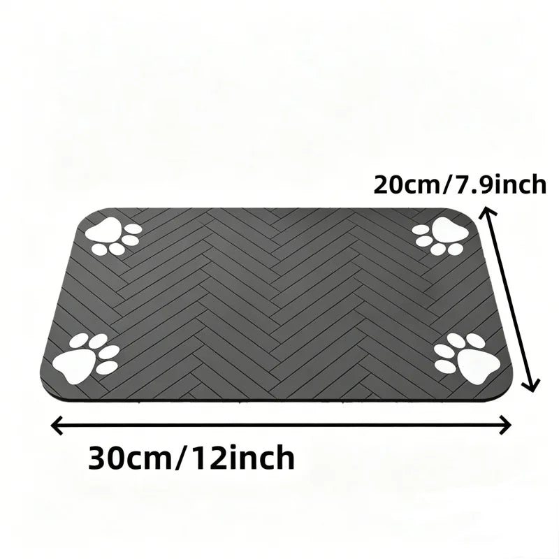"Tapis Repas Absorbant pour Chiens et Chats - Dessous-de-bol Imperméable"