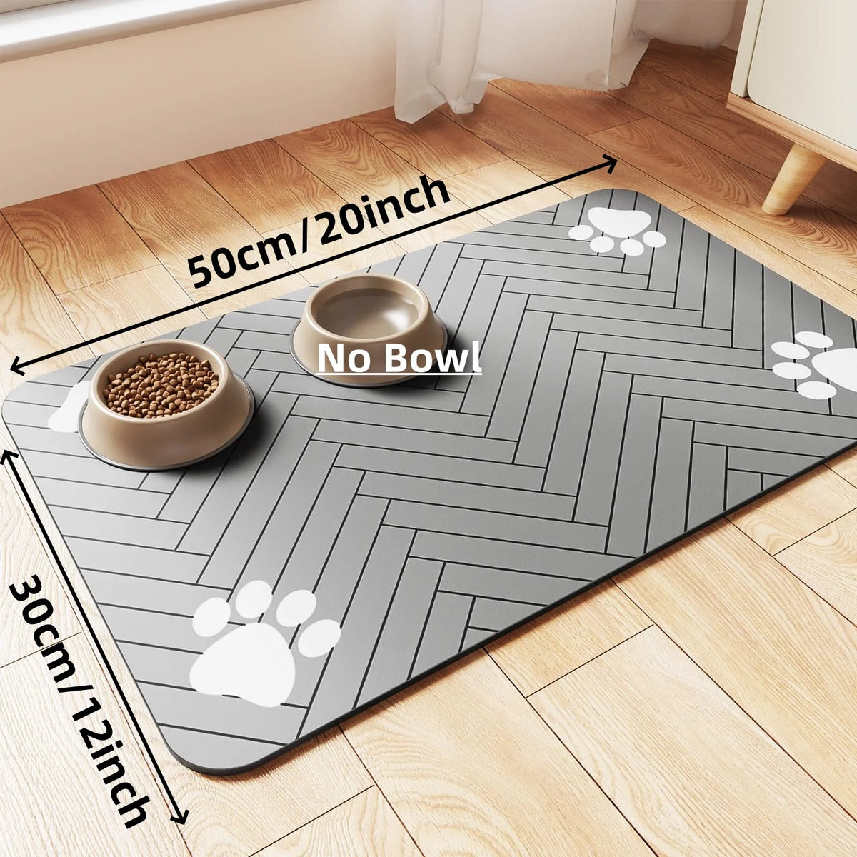 "Tapis Repas Absorbant pour Chiens et Chats - Dessous-de-bol Imperméable"