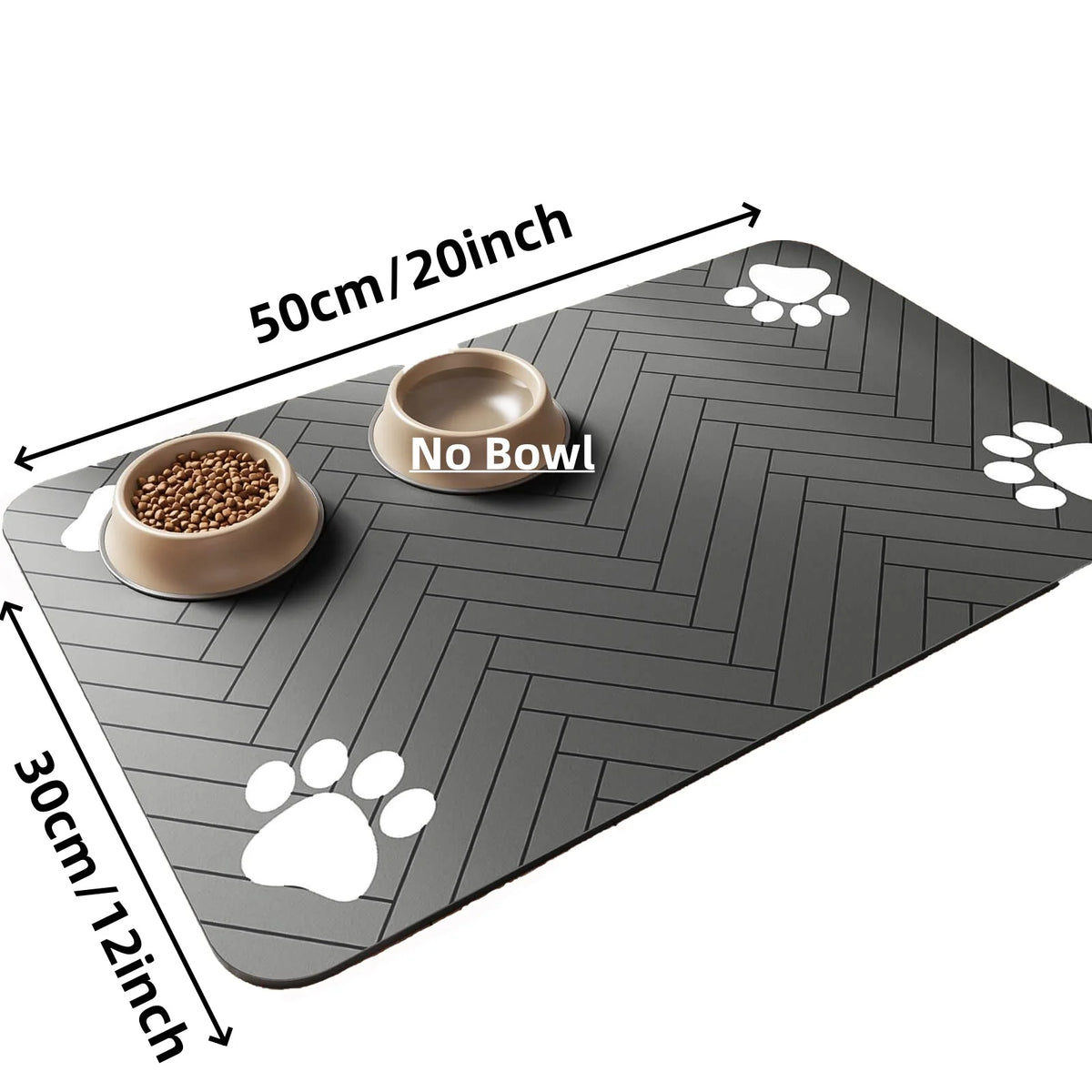 "Tapis Repas Absorbant pour Chiens et Chats - Dessous-de-bol Imperméable"
