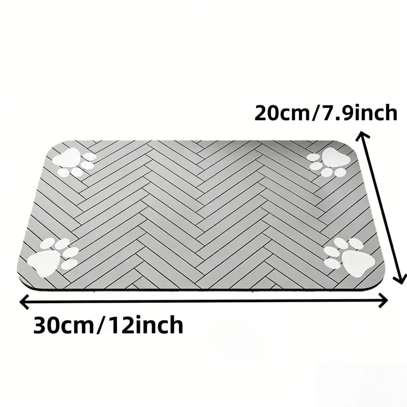 "Tapis Repas Absorbant pour Chiens et Chats - Dessous-de-bol Imperméable"